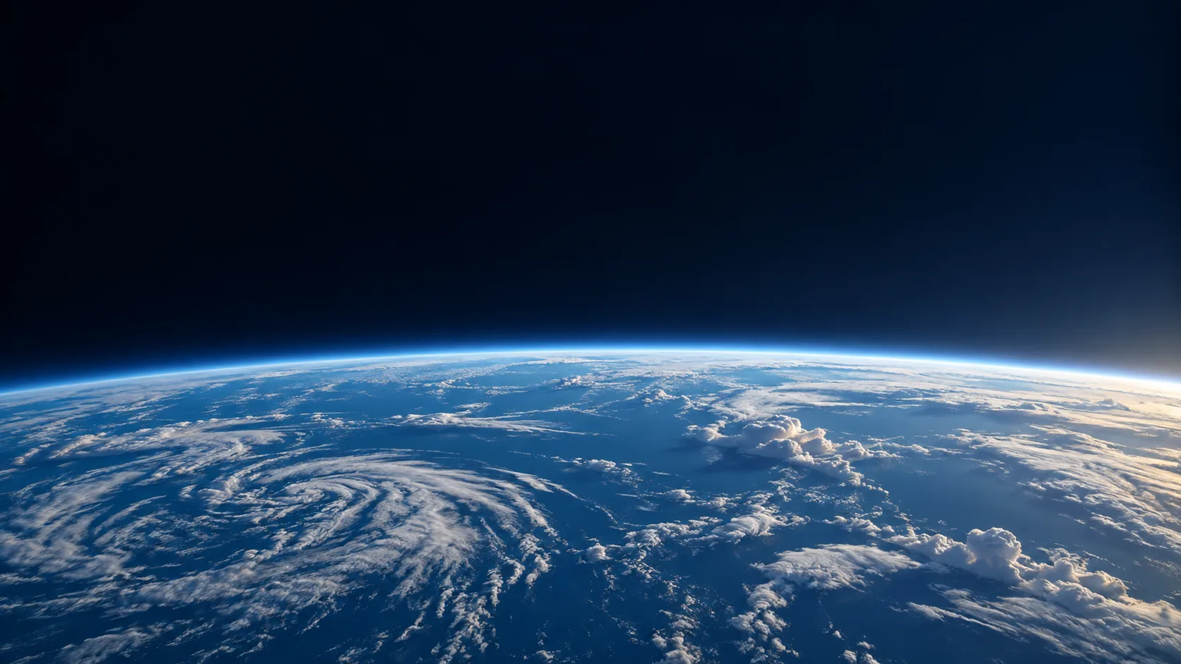The Earth from orbit in daylight